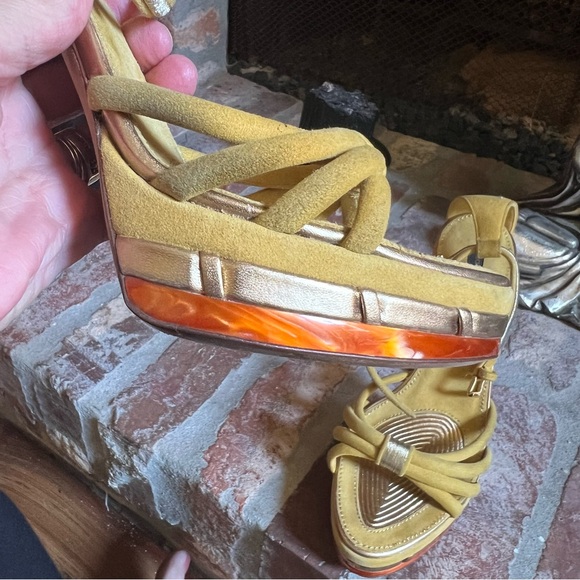 Vintage Louis Vuitton Runway Suede Platform Heels - Picture 11 of 15